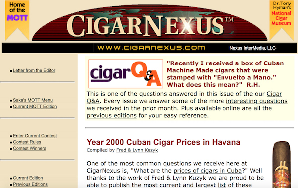 CigarNexus Screenshot - Steve Saka
